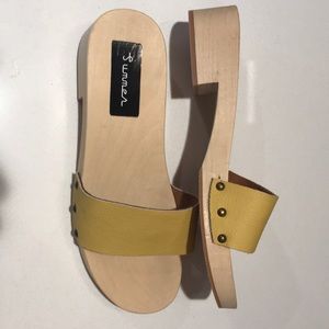 Summer, wooden clogs